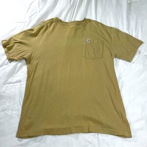 Carhartt Heavyweight Workwear Pocket Tee Tan Khaki Men’s L Streetwear Casual Y2K